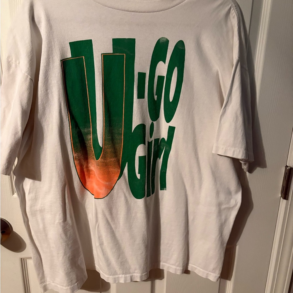 White and Green Graphic Women’s Shirt